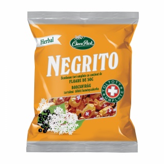 Negrito – Bomboane tari umplute cu extract de floare de soc, 70 g