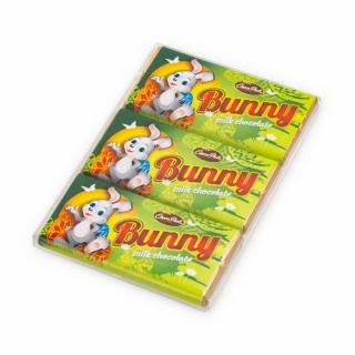 Set de 3 tablete din ciocolată cu lapte – Bunny, 20 g